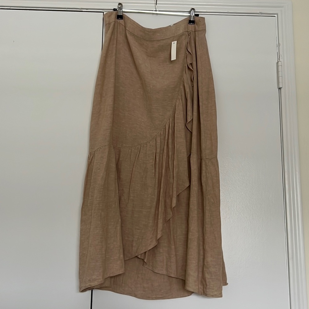 Madewell faux wrap skirt with ruffle size 16